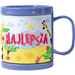 Plastikowy kubek z napisem Najlepsza - Kubki dla dzieci - miniaturka - grafika 1