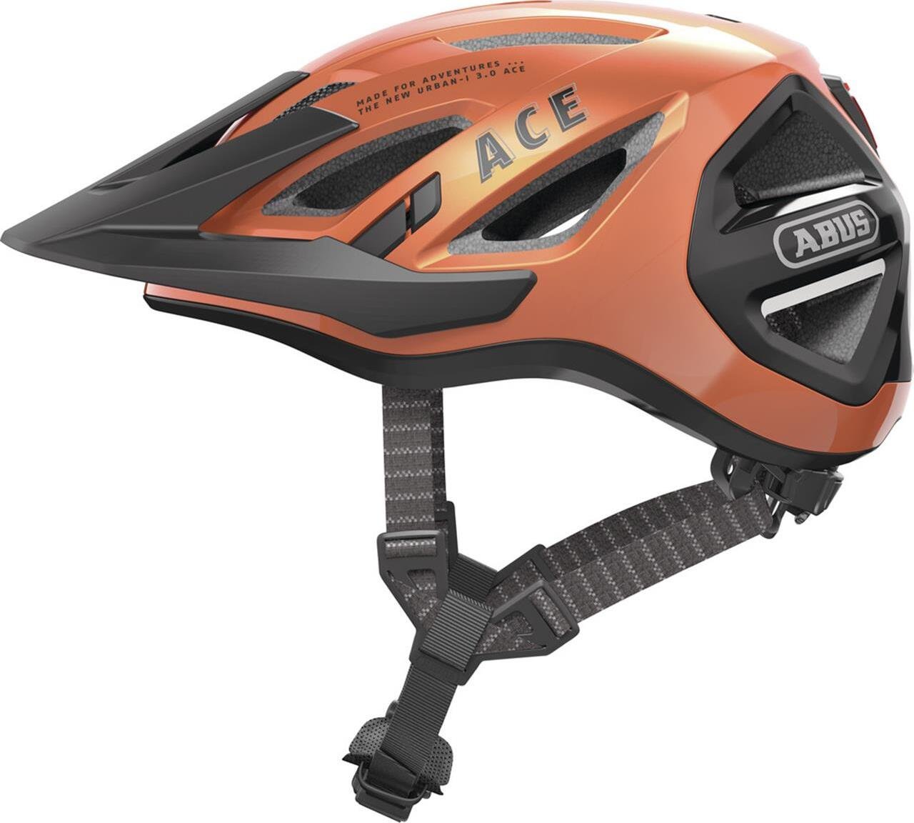 Kask rowerowy Abus Urban-I 3.0 ACE, dla dorosłych i młodzieży, S, złoty pomarańczowy AS