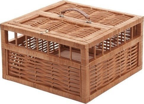 WickerPL Dove Gołębnik wiklinowa klatka na gołębie 41x40 H23 cm