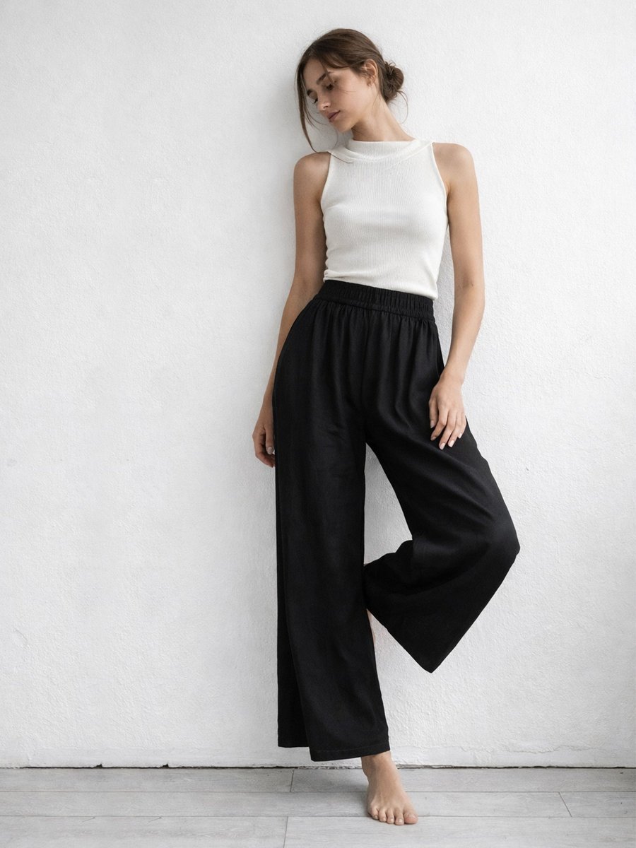 Spodnie materiałowe czarny M