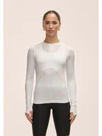 Koszulki i topy damskie - Koszulka damska Casall Maze Long Sleeve biały L - miniaturka - grafika 1