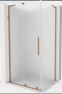 Kabiny prysznicowe - Mexen Velar L kabina prysznicowa rozsuwana 90x75 cm, szron, miedź szczotkowana - 871-090-075-33-65 - miniaturka - grafika 1