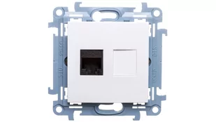 Kontakt Simon Gniazdo komputerowe pojedyncze RJ45 kategoria 6 (moduł); białe C61 - Gniazdka elektryczne - miniaturka - grafika 1