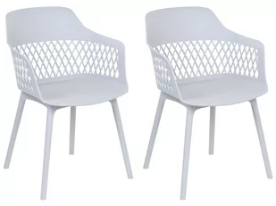 Zestaw 2 krzeseł do jadalni jasnoszary ALMIRA - Krzesła - miniaturka - grafika 1