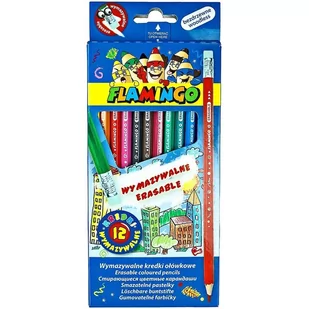 Hasta Kredki Wymazywalne 12/180 Flamingo 361503 Wb - Przybory szkolne - miniaturka - grafika 1