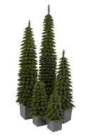 Choinki - Choinka Sztuczna Świerk Zakopiański Slim w Antracytowej kwadratowej donicy 120 cm - miniaturka - grafika 1