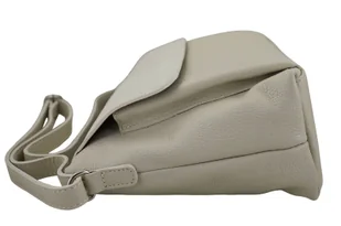 Torebka skórzana z zamszową klapką - Beżowa jasna - Torebki damskie Torebka skórzana z zamszową klapką - Beżowa jasna - Torebki damskie - miniaturka - grafika 5