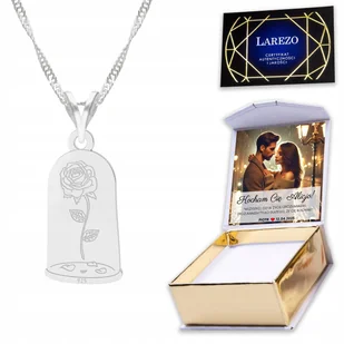 Naszyjnik Srebrny 925 z Różą Kwiatem Rose Kwiat Kwiatek Tulipan + NADRUK - Naszyjniki Naszyjnik Srebrny 925 z Różą Kwiatem Rose Kwiat Kwiatek Tulipan + NADRUK - Naszyjniki - miniaturka - grafika 1