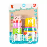 Zabawki do kąpieli - Układanka Piramidka Kubeczki Do Kąpieli Kolorowe - miniaturka - grafika 1