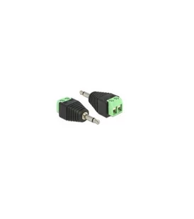 Delock ADAPTER TERMINAL BLOCK 2PIN >JACK 3.5MM M (65528) - Adaptery i przejściówki - miniaturka - grafika 2