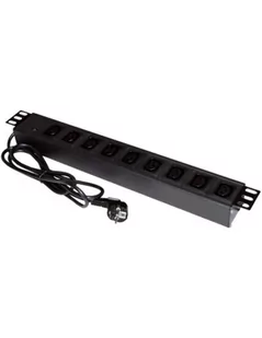 Listwa zasilająca 19&quot; gniazdo 9 x IEC320 C13 wtyk CEE 7/7 - Pozostałe akcesoria sieciowe - miniaturka - grafika 1