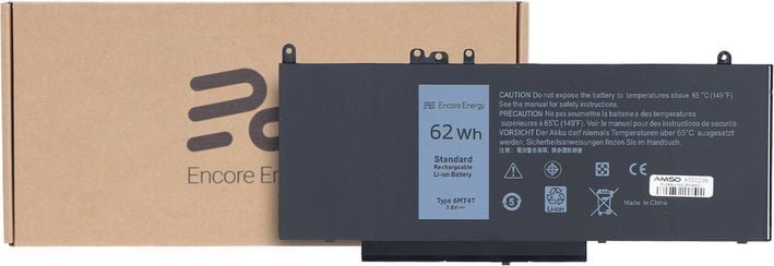 Bateria Encore Energy Nowa bateria Encore Energy do Dell Latitude E5470 E5270 E5570 E5750 62Wh 7.6V 8100mAh 6MT4T