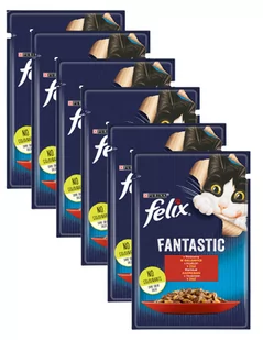 Purina Felix Wołowina w galaretce saszetka 26x85g 47705-uniw - Mokra karma dla kotów - miniaturka - grafika 1