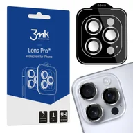 Pozostałe akcesoria do telefonów - Srebrne szkło hartowane na obiektyw aparatu do Apple iPhone 15 Pro - 3mk Lens Protection Pro - miniaturka - grafika 1