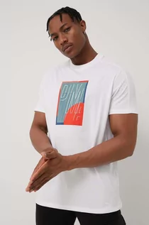 Koszulki męskie - Puma t-shirt bawełniany 534216 kolor biały z nadrukiem - grafika 1
