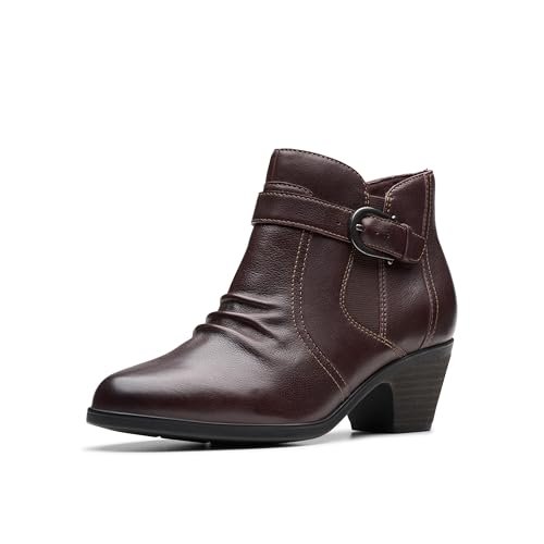 Clarks Damskie sztyblety Emily2 Opal, ciemnobrązowy, 38 EU