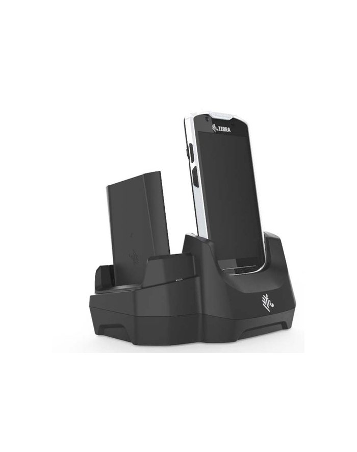 zebra KIT, 1 SLOT AND 1 SPARE BATTERY ETHERNET 'amp; USB COMMUNICATIONS CRADLE FOR TC5X TERMINALS, INC PWR-BGA12V50W0WW, DC CABLE CBL-DC-388A1- CRD-TC5X-2SETH-02
