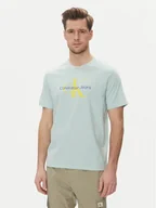 Koszulki męskie - Calvin Klein Jeans T-Shirt Hero LV040EM286 Zielony Regular Fit - miniaturka - grafika 1