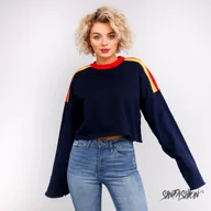 Bluzy damskie - Bluza Ragged Priest Navy - miniaturka - grafika 1