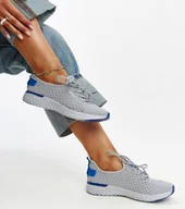 Sneakersy damskie - Szare materiałowe sneakersy damskie CROSS JEANS-40 - miniaturka - grafika 1