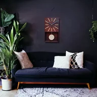 Zegary - Drewniany Mahoniowy zegar ścienny z wahadłem - miniaturka - grafika 1