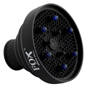 Dyfuzor do suszarek FOX Smart, Blue Eye, uniwersalny silikonowy czarny - Lokówki - miniaturka - grafika 1