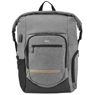 Torby na laptopy - Plecak na laptopa HAMA Terra 15.6 cali Szary - miniaturka - grafika 1