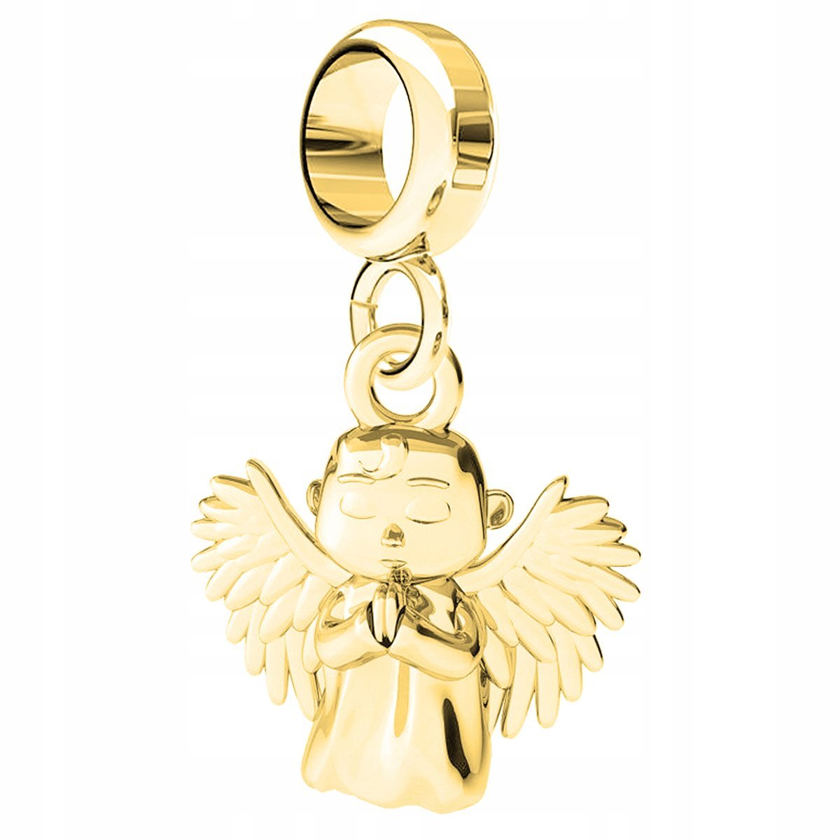 Charms wiszący złoty Anioł srebro 925
