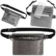 Etui i futerały do telefonów - Etui wodoodporne nerka saszetka Case na telefon futerał do wody wodoszczelne 21.5x23.5cm Alogy Waterproof Czarne - miniaturka - grafika 1