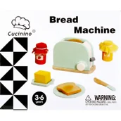 Zabawki AGD - Toster drewniany z akcesoriami MEGA CREATIVE 499033 - miniaturka - grafika 1