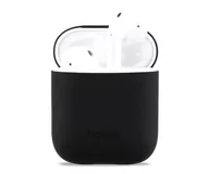 Akcesoria do słuchawek - Holdit Silicone Case AirPods 1&2 Black - darmowy odbiór w 22 miastach i bezpłatny zwrot Paczkomatem aż do 15 dni - miniaturka - grafika 1