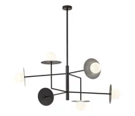 Lampy sufitowe - Redo 01-2734 - Żyrandol na drążku PLATO 6xG9/10W/230V czarne - miniaturka - grafika 1
