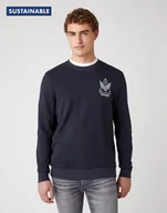 Bluzy męskie - MĘSKA BLUZA WRANGLER GRAPHIC CREW DARK NAVY W6E2HAXAE 112130727 - Wrangler - miniaturka - grafika 1