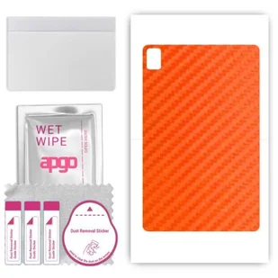 folia naklejka skórka strukturalna na TYŁ do Blackview Tab 16 - Carbon Pomarańczowy - apgo SKINS - Akcesoria do tabletów i e-booków - miniaturka - grafika 1