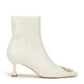 Półbuty męskie - Botki skórzane z okrągłą klamrą na szpilce - miniaturka - grafika 1