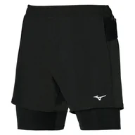 Spodenki męskie - Spodenki męskie Mizuno  ER 5.5 2in1 Short Black S - miniaturka - grafika 1
