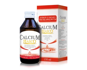 Hasco-Lek HASCO CALCIUM Syrop o smaku truskawkowym - 150 ml - Witaminy i minerały Hasco-Lek HASCO CALCIUM Syrop o smaku truskawkowym - 150 ml - Witaminy i minerały - miniaturka - grafika 1