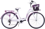 Rowery - KOZBIKE City 28 7s biało-fioletowy 2019 KOZ14-K36 - miniaturka - grafika 1