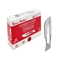 Meble i wyposażenie gabinetów medycznych - Ostrze chirurgiczne 20 sterylne 100szt stal węglowa Swann-Morton - miniaturka - grafika 1
