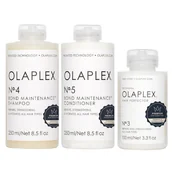 Zestawy kosmetyków damskich - Olaplex zestaw: Olaplex No. 4 szampon 250ml + Olaplex No. 5 odżywka 250ml + Hair Perfector No. 3 100ml - miniaturka - grafika 1