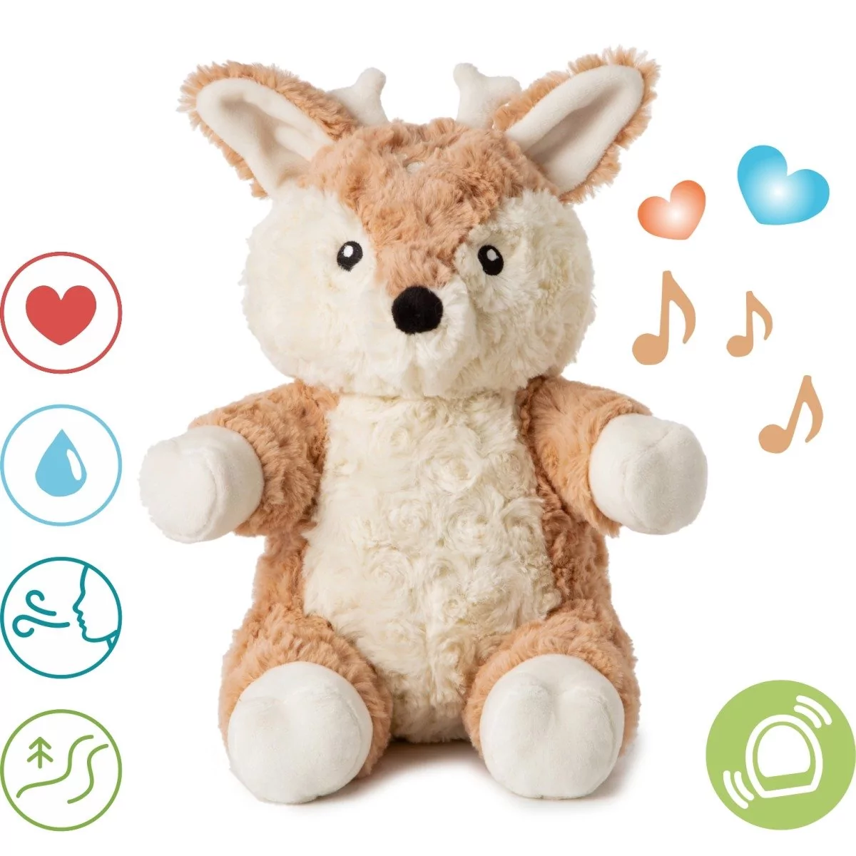 Cloud b® Love Light Buddies Finley Fawn™ -  Szumiąca Sarenka z czujnikiem ruchu i pozytywką