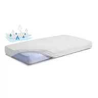 Prześcieradła - Prześcieradło 120x200 nieprzemakalne frotte jasnoszare Matex - miniaturka - grafika 1