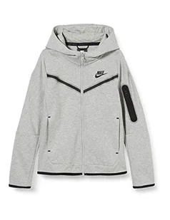 Nike Bluza chłopięca B Nsw Tch Flc Fz szary Dk Grey Heather/(Black) m - Bluzy dla chłopców - miniaturka - grafika 1