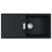 Zlewozmywaki - Franke Centro CNG 611-100 XL GSC Zlewozmywak granitowy jednokomorowy 100x50 cm czarny mat 114.0687.332 - miniaturka - grafika 1