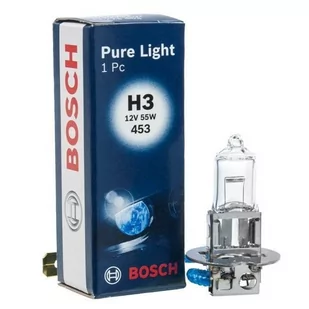 Bosch Żarówka halogenowa Bosch Pure Light H3 12V 55W 1 szt F21-7419 - Żarówki samochodowe - miniaturka - grafika 1