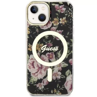 Guess GUHMP14MHCFWSK iPhone 14 Plus 6.7" czarny/black hardcase Flower MagSafe - Etui i futerały do telefonów - miniaturka - grafika 3