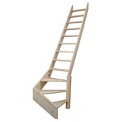 Schody strychowe - Schody młynarskie KOPENHAGA 645 z zabiegiem prawym świerk 15 stopni - miniaturka - grafika 1