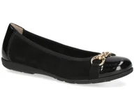 Baleriny - Baleriny baletki damskie Caprice 22172 skórzane czarne z ozdobą-40 - miniaturka - grafika 1