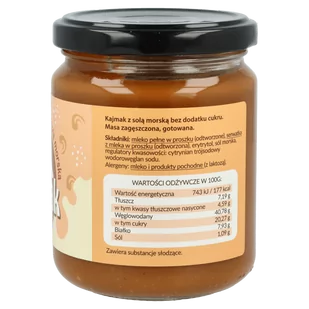 Kajmak bez dodatku cukru z solą morską 260g - Zdrowa żywność - miniaturka - grafika 2