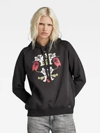 Bluzy damskie - G-Star Bluza w kolorze czarnym ze wzorem - miniaturka - grafika 1